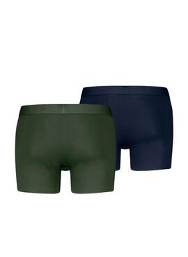 Pack 2 Boxershorts Levis Basic grün und marineblau für Männer