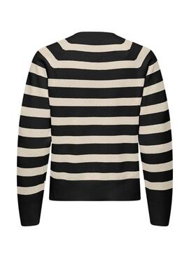 Only Ama Streifen Pullover in Schwarz für Damen