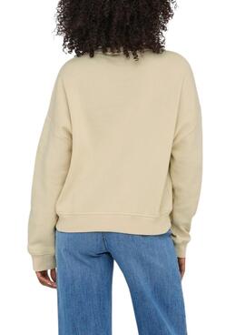 Pullover Only Onlsweat Life in Beige für Damen