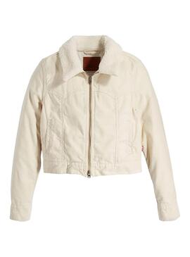 Jacke Levis Trucker Baby Bubble Sherpa Beige