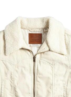 Jacke Levis Trucker Baby Bubble Sherpa Beige