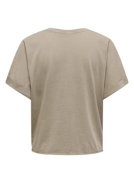 T-shirt Only Lucy beige für Damen