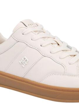 Turnschuhe Tommy Hilfiger The Heritage Court beige für Damen.