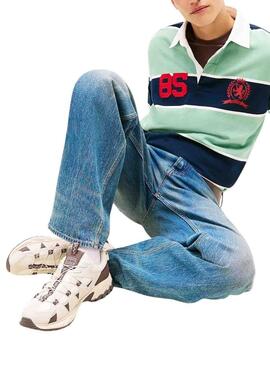 Turnschuhe Tommy Jeans Outdoor Runner beige und grau für Herren