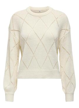 Pullover Only Geenas in Beige für Damen.