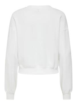 Sweatshirt Only Emily Perfum weiß für Damen