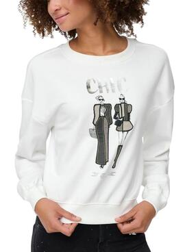 Sweatshirt Only Emily Girls weiß für Damen