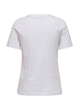 T-shirt Only Teddy Paris weiß für Frauen