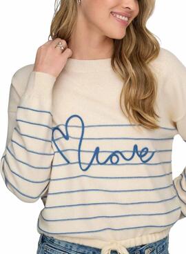 Pullover Only Signe in Weiß für Damen