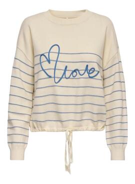 Pullover Only Signe in Weiß für Damen