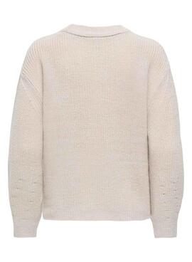 Pullover Only Milouz beige für Damen.