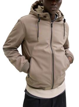 Jacke Jack And Jones Softshell Kamel für Herren.