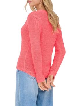 Pullover Only Geena Korallenroter für Damen