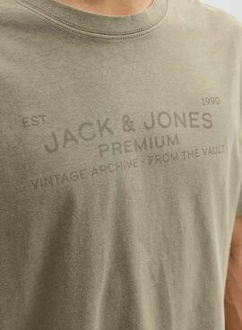T-Shirt Jack and Jones Bluaiden grün für Herren