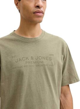 T-Shirt Jack and Jones Bluaiden grün für Herren