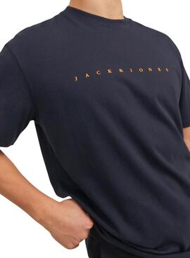 T-Shirt Jack und Jones Star in Marineblau für Herren.