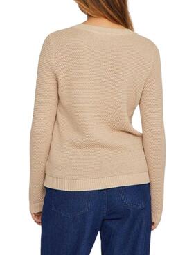 Vila Vidalo Jersey in Beige für Damen