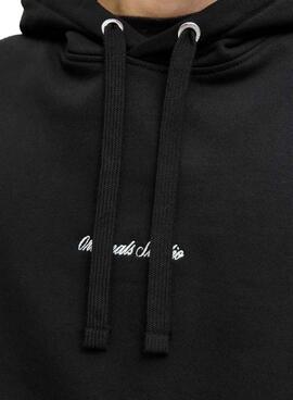 Sudadera Jack and Jones Norrebro Hood schwarz für Herren.