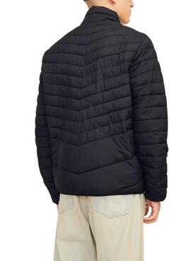 Jack and Jones Estate Faltbare schwarze Herrenjacke