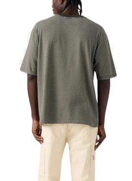 Levis Worker Streifen T-Shirt in Grün für Herren