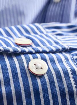 Hemd Jack and Jones Matheo blau gestreift für Herren