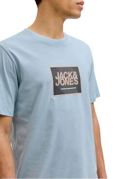 T-Shirt Jack and Jones Rain in Blau für Herren