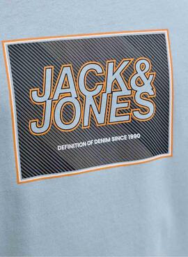 T-Shirt Jack and Jones Rain in Blau für Herren