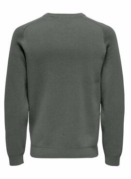 Pullover Only and Sons Onspin grün für Herren
