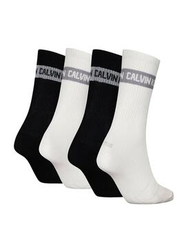 Pack Socken Calvin Klein Jeans Giftbox weiß und schwarz für Herren