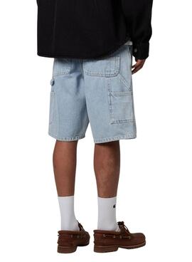 Bermudas Carhartt Single Knee Carpenter Denim in Hellblau für Herren.