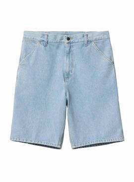 Bermudas Carhartt Single Knee Carpenter Denim in Hellblau für Herren.
