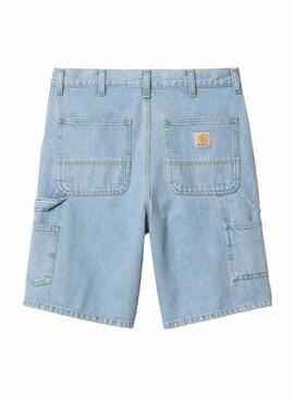 Bermudas Carhartt Single Knee Carpenter Denim in Hellblau für Herren.