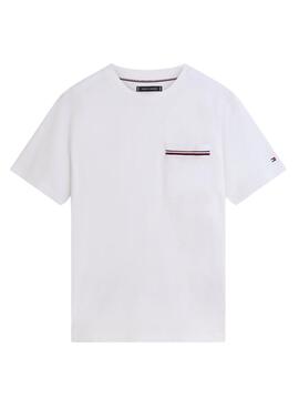T-Shirt mit weißer Tommy Hilfiger-Tasche für herren