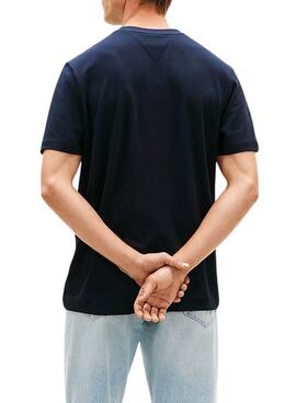 T-Shirt mit Tasche von Tommy Hilfiger in Marineblau für Herren.