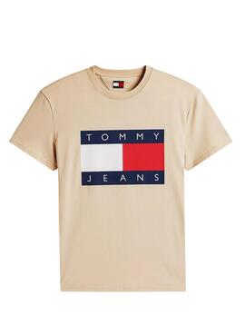 T-Shirt Tommy Jeans Big Flag beige für Herren