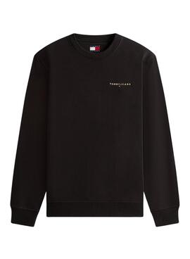 Sweatshirt Tommy Jeans Linear Chest schwarz für Herren