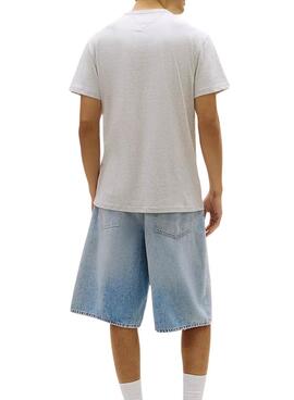 T-shirt Tommy Jeans Essential Flag grau für Herren