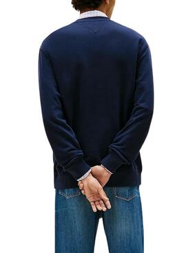 Pullover Tommy Jeans Sign Stripe in Marineblau für Herren