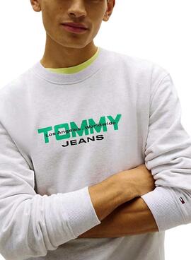 Tommy Jeans 90S Block Hoodie grau für Herren.