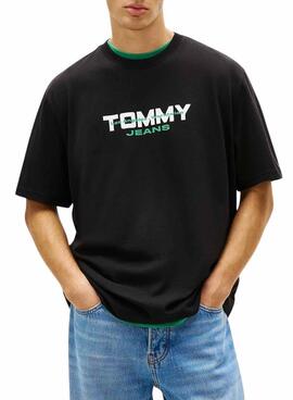 Tommy Jeans 90S Block T-Shirt schwarz für Herren.