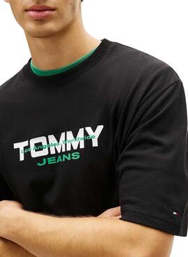 Tommy Jeans 90S Block T-Shirt schwarz für Herren.