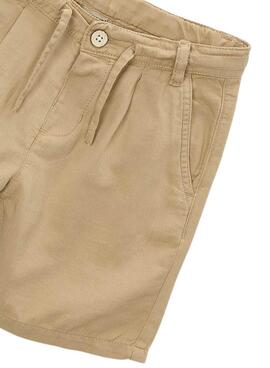Bermuda Mayoral Leinen relaxed fit Kamel für Jungen