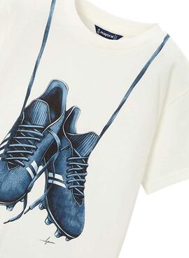 Trikot Mayoral Fußballschuhe in Weiß für Jungen.