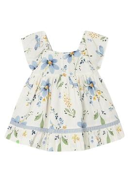 Kleid Mayoral Blumen blau für Baby