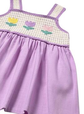 Kleid Mayoral Häkel lila für Baby