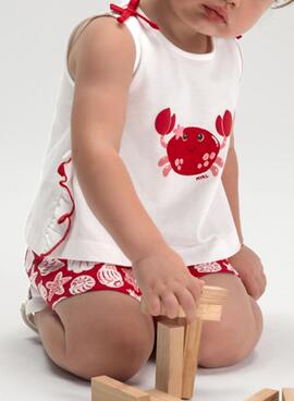 Set Mayoral in Rot und Weiß für Baby