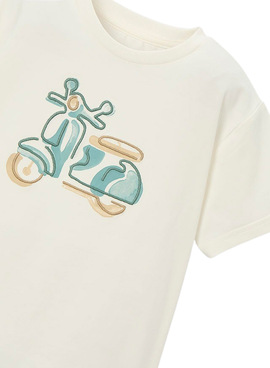 T-shirt Mayoral Vespa weiß für Jungen.
