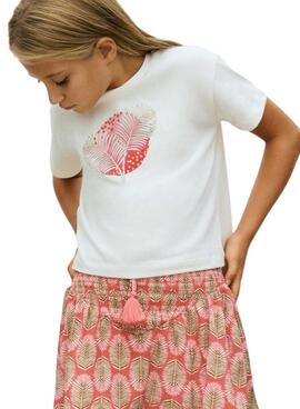 T-Shirt Mayoral Palma Weiß für Mädchen