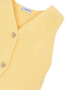 Weste Mayoral gestrickt gelb für Mädchen