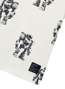 T-shirt Mayoral Robots weiß für Jungen